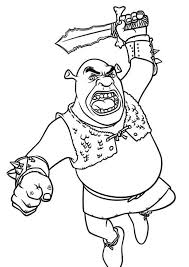 Shrek and fiona coloring sheets donkey and cat images. Coloring Pages Angry Shrek Coloring Page