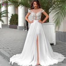 Hesitant about ordering a wedding dress online? Waulizane Delicate Appliques With Beading Sexy Bust Design A Line Wedding Dresses Sleeveless Wedding Gown Buy At The Price Of 199 98 In Aliexpress Com Imall Com