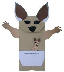 This kangaroo is a simple cut and paste paper craft that is fun for young children to make. If I Were A Kangaroo Paper Bag Puppet