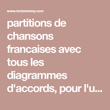 Partitions De Chansons Francaises Avec Tous Les Diagrammes D Accords Pour L Ukulele Et Les Autres Ukulele Chansons Francaises Partitions Ukulele