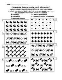 A Worksheet To Help Students Learn The Basic Differences Between Elements Compounds Compounds And Mixtures Elements Compounds And Mixtures Teaching Chemistry