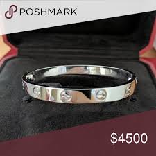 Cartier Wht Gold Love Bracelet Sz 17 Authentic Cartier Love Bracelet White Gold Sz 17 Comes With Certifi Cartier Love Bracelet Love Bracelets Cartier Jewelry
