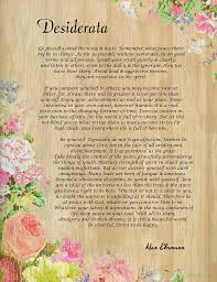 Get it as soon as thu, jun 24. Desiderata Poem On Wood Panel With Floral Trim Drawing By Desiderata Gallery