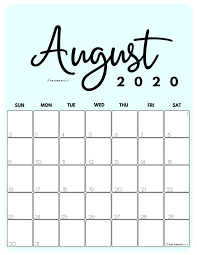 Cute Free Printable August 2021 Calendar Saturdaygift In 2020 August Calendar Calendar Design Free Calendar Template