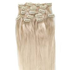Hair finishing and styling products should be used sparingly. Amazon Com Blonde Hair Extensions Grammy 15 Inch 7pcs Remy Clips In Human Hair Extensions 70g With Clips For Highlight 15inch 60 Platinum Blonde Beauty