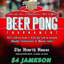 Just like regular beer pong, the players need to muster their aiming skills to shoot ping pong balls across the table and into their opponent's cup. Hearth House Beer Pong Free To Play Every Monday Pongstars Net