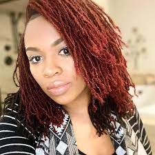 Red And Orange Microlocs Boxed Hair Color Color Your Hair Treated Hair