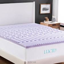 Lucid 2 Inch Lavender Scented Zoned Memory Foam Mattress Topper Multiple Sizes Purple Foam Mattress Topper Memory Foam Mattress Topper Best Mattress