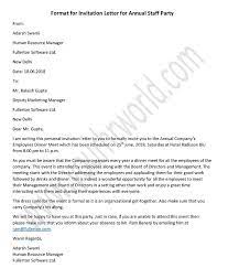 Sample Example Of Invitation Letter For Annual Staff Party Hr Letter Formats Office Party Invitations Staff Party Invitation Letter For Event