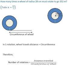 16 How Many Times A Wheel Of Radius 28 Cm Must Rotate To Go 352 M Take Pi 3 14 Brainly In