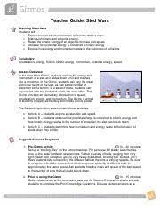 Explore acceleration, speed, momentum, and energy by sending a sled down a hill into a group of snowmen. Sledwarstg Pdf Teacher Guide Sled Wars Learning Objectives Students Will U2026 Explore How An Object Accelerates As It Slides Down A Slope Distinguish Course Hero
