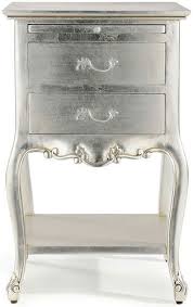 Chateau Silver Bedside Table Silver Leaf French Furniture Bedroom Diy Furniture Bedroom Silver Bedroom Furniture