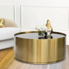 Marble coffee table nordic iron balcony light luxury table interesting can find below herethe good news, right now we're giving big as much as 90% for people. Marc Black Marble Gold Coffee Table Round Drum Base Finn Avenue