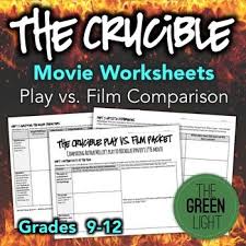The Crucible Movie Study Guide Worksheets Packet Study Guide Crucible Review Activities