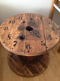 Love The Clock Diy Coffee Table Wooden Spool Tables Diy Coffe Table
