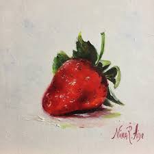 Next up will be car art (that kid is obsessed with cars). Cute Couple Gift Red Berry Fruit Mini Canvas Still Life Strawberry Oil Painting Original Art Collectibles Painting Vadel Com