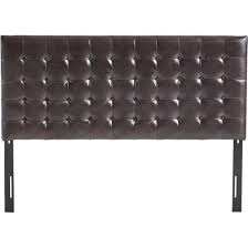 Dark brown faux leather queen size bed headboard & footboard this brand new dark brown faux leather queen size bed is a highly. Noble House Baldwin Contemporary Tufted Leather 79 King Cal King Headboard Brown 295294 Best Buy