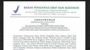 Badan pengawasan obat dan makanan (bpom) memberikan persetujuan penggunaan darurat. Jadwal Dan Lokasi Tes Skd Cpns Bpom 2019 Telah Diumumkan Berikut Rinciannya Tribunnews Com Mobile