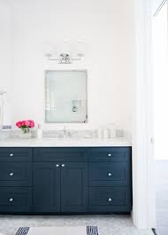 Painting cabinets can be overwhelming, but doesn't have to be. Most Popular Cabinet Paint Colors Blue Bathroom Vanity Vanity Paint Navy Bathroom