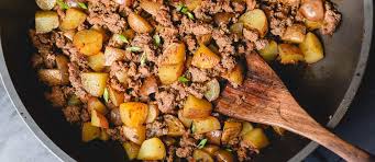 A staple ingredient in many households, ground beef dinners are common on many weekly menu plans, but many are high in carbs. Ground Beef Potato Hash Busy Cooks