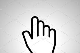Black And White Pointer Finger Cursor In Hand Shape Icon In 2020 Hand Shapes Simple Icon Icon