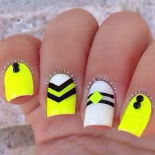 Tienes para elegir en tus nail arts diseños pintados, con incrustación de. Unas Amarillas Con Negro Acrilicas Unas Acrilicas