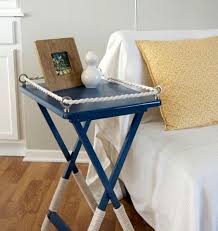 Nautical Tray Table Makeover Ideas Nautical Decor Diy Nautical Table Tv Tray Makeover