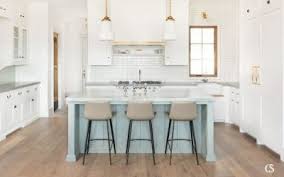Refinishing kitchen cabinets professionally is a bit more complicated than painting or staining the cabinets in place over the course of a few hours. Our Favorite Blue Kitchen Cabinet Paint Colors Christopher Scott Cabinetry