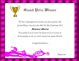 A girly girl, boyish, goth, geek, or hipster? Winner Certificate Template 40 Word Templates For Competitions Contests Demplates