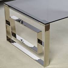 We have the best collection here, you can buy smoked glass nested tables which look fantastic and space saving. Plaza Contemporary Stainless Steel Smoked Glass Lounge Coffee Table Picture Perfect Home