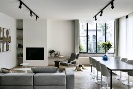 Brookville Apartment Est Living Living Room Lighting Track Lights Living Room Small Living Rooms