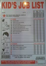 Kids Job List List Of Jobs Buy Stationery Online Kids