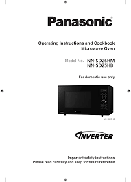 After programming a cooking setting, the oven will not turn on until start is pressed. Panasonic Nnsd25hb Nnsd26hm Operating Instructions Manualzz