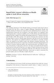 Moodle mobile work offline with moodle mobile and moodle desktop. Pdf Beyond Limits Lecturers Reflections On Moodle Uptake In South African Universities
