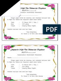 Contoh teks ucapan penghargaan majlis perkahwinanfull description. Kad Jemputan