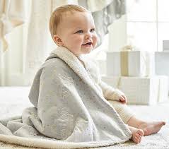 Custom blanket for newborn and family. Metallic Star Sherpa Baby Blanket Pottery Barn Kids