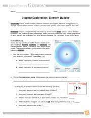 Student exploration element builder worksheet answer key quizlet. Element Builder Gizmo Chemh Doc Name Date Student Exploration Element Builder Vocabulary Atom Atomic Number Electron Electron Dot Diagram Element Course Hero