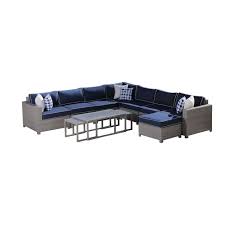 Covered with durable sunbrella material, this indoor/outdoor cushion is perfect for your deck, patio or sunroom. Longshore Tides Gallimore 127 Wide Outdoor Wicker Patio Sectional With Sunbrella Cushions Wayfair