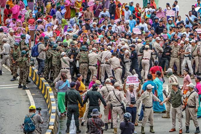 Security Forces Clash with Protesters in Manipur’s Ukhrul District