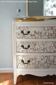 Paint And Stencil A Pretty Dresser Is 10 Easy Steps Stencil Furniture Diy Furniture Projects Painted Furniture