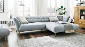 Ecksofa Big Apple Eckgarnitur L Sofa In Stoff Hellgrau Blau