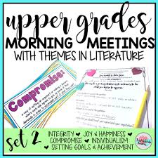 I created two weeks of morning meeting greetings, shares, activities, and messages that you can do over. How To Justify The Time Spent In Your Upper Elementary Morning Meeting Tarheelstate Teacher