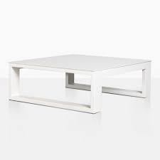 Make an offer on a great item today! Mykonos White Aluminum Square Coffee Table Teak Warehouse