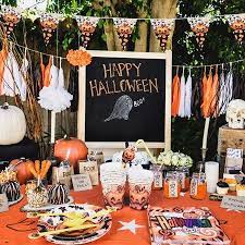 Halloween Party Supplies Set Serves For Kids Halloween Decorations Include Halloween Balloons Tableware Tablecloth And Banners Walmart Com In 2021 Birthday Halloween Party Halloween Party Boxes Halloween Party Table
