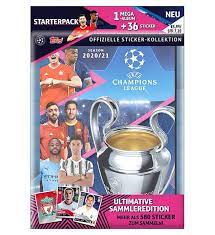 Em 2021 steht vor der tür. Topps Champions League Sticker 2020 2021 Starterpack Album 36 Sticker Stickerpoint