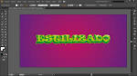 Bisel texto illustrator