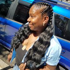 2 Into 4 Stitch Braids With Curly Ends Braids Nycbraider Brooklynbraider Cornrowns Cornrows Two Cornrow Braids Braided Hairstyles Kids Braided Hairstyles