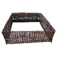 Made form natural woven willow, the edging is supplied with 2 willow posts for ease of installation. Mgp 12 In H X 4 Ft W Woven Willow Lawn Edging Wayfair