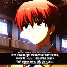 Search, discover and share your favorite anime angel beats gifs. Even If We Forget The Faces Of Our Friends We Will Never Forget The Bonds That Were Carved Into Out Souls Otonashi Yuz Angel Beats Anime Angel Beats Anime