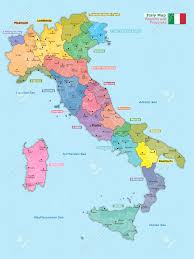 Carte De L Italie Avec Les Regions Et Les Provinces Carte Italie Italie Carte